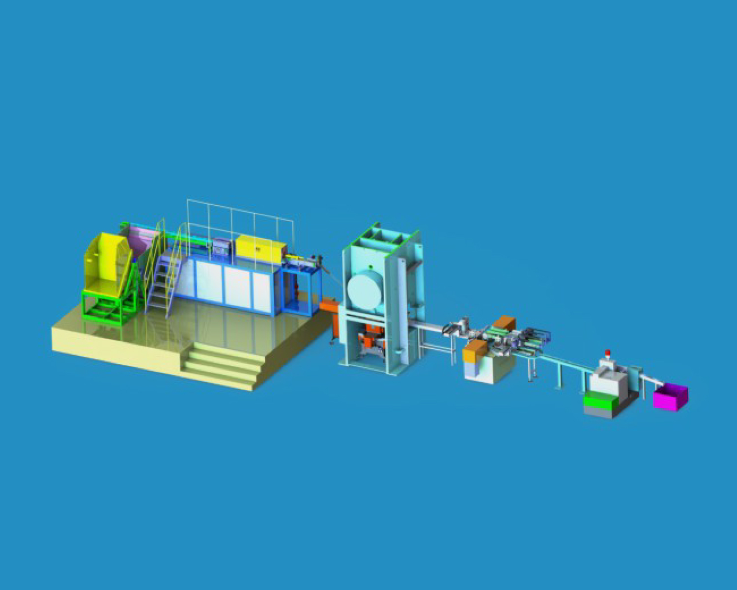 轴承自动化锻造机械手生产线典型工艺(单锻)